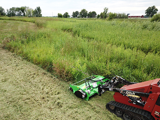 Mini Skid Steer Dethatcher Mower